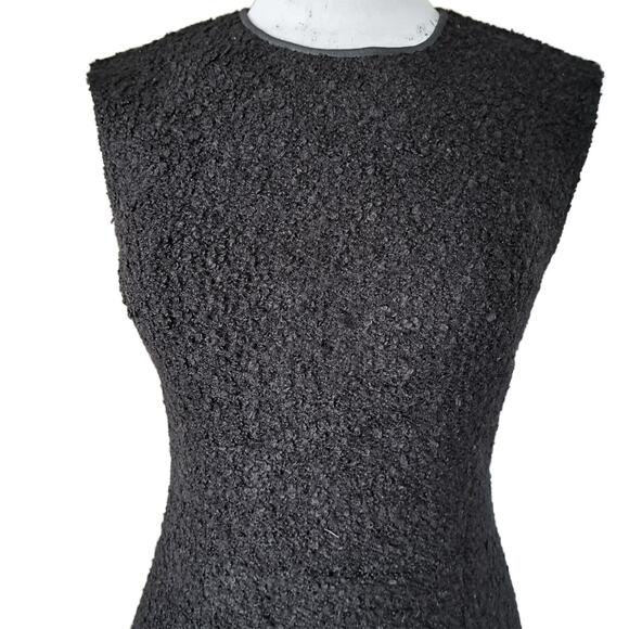 Armani Exchange Black Boucle Sleeveless Mini Dress Size 4 Work Party - Picture 5 of 9